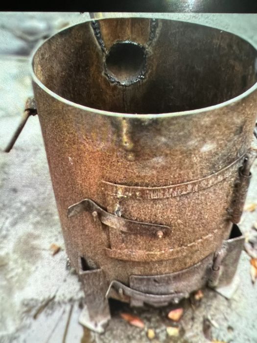 Печ очаг из толстого металла