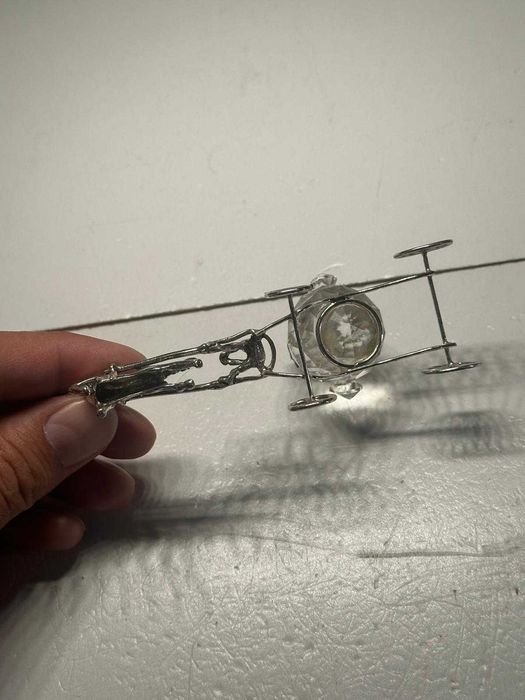 MINIATURA ARGINT 800 + Crystal - CALEASCA - Mare - 69g. - Vintage !