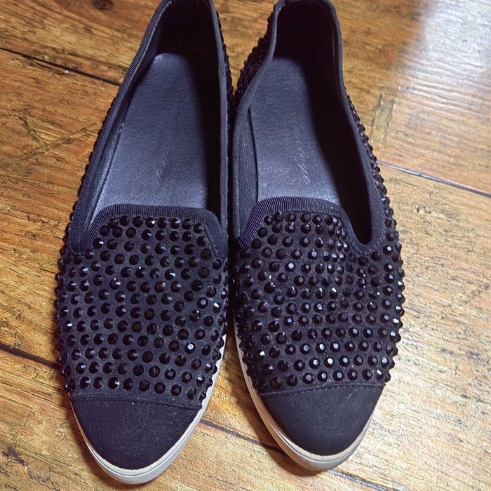 Лоферы со стразами