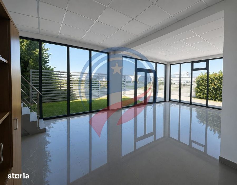 Hala  Parter + Etaj  590 mp  , 6 birouri, de inchiriat zona Centura de
