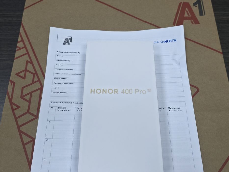 КАТО НОВ 512GB Honor 400 Pro A1 Гаранция 2028 GREY