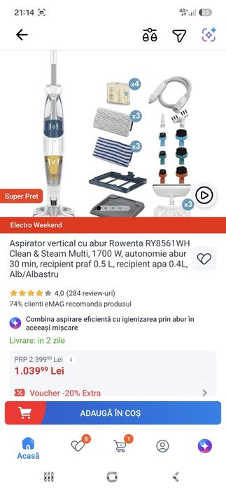 Aspirator cu aburi