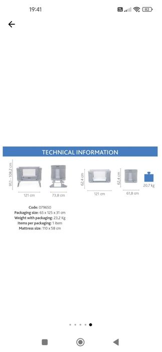 Pătuț bebe Chicco next2 Me Forever 3 în 1 Gry