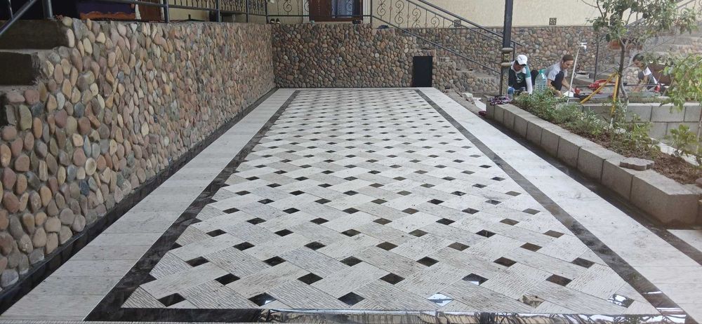 Укладка брусчатка/ Bruschatka terish от подготовки до результата.