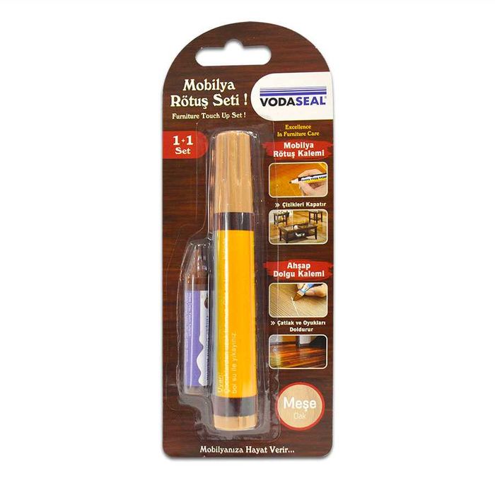 Пастел и маркер за заличаване на драскотини в/у мебели, цвят дъб