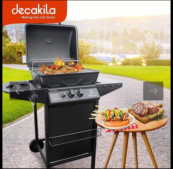 Газово барбекю с котлон, DECAKIL 1брой останалA KMGS005B, 2в1, 8kW