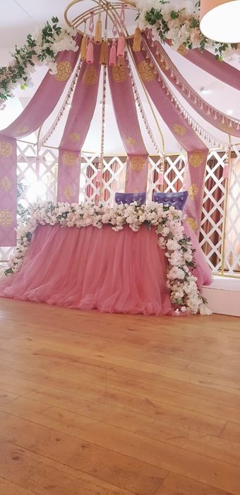 Юрта,  оформление в национальном стиле