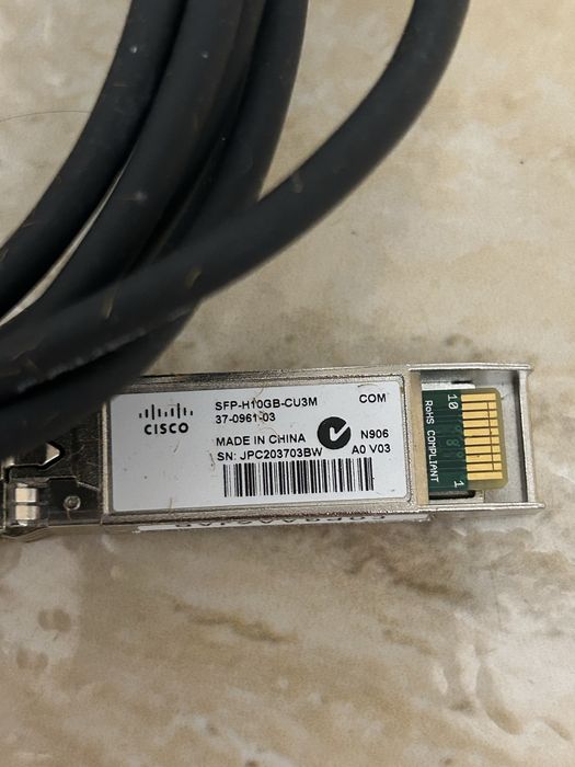Cisco SFP-H10GB,Cablu SFP+ Cisco SFP-H10GB-CU5M /CU7M/CU3M,transceiver