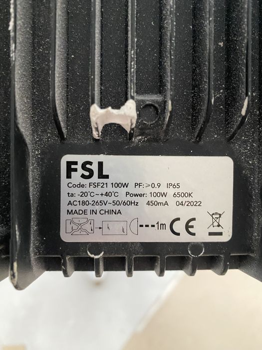 Proiector Led Fsl 100W Lumina Rece Ip65