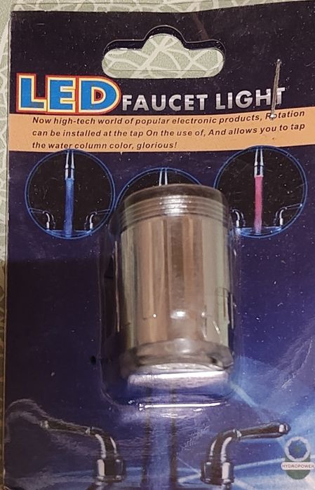 Cap de robinet cu led colorat