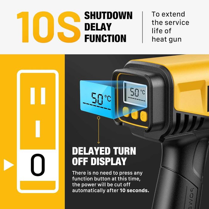 Suflanta/pistol aer cald, 2000W, Ecran LCD,50-650gr,REDUS de la 300RON