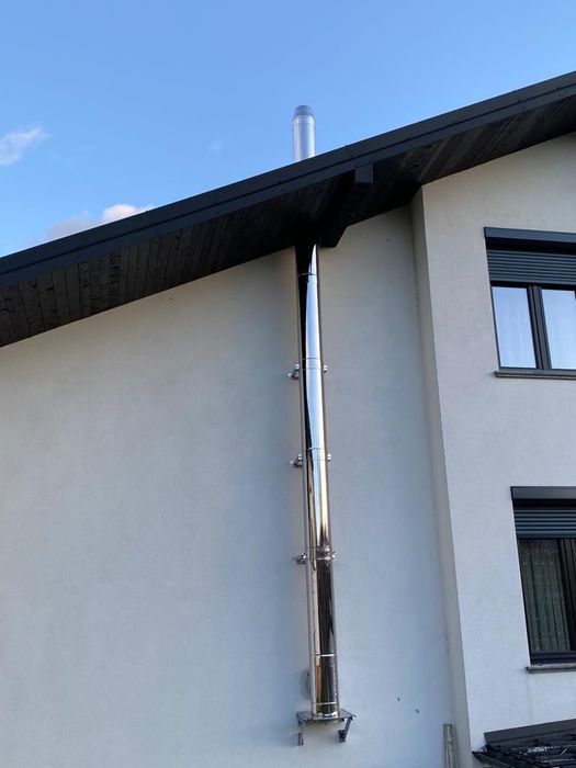 Horn de inox Coș de fum Burlane din inox izolate!