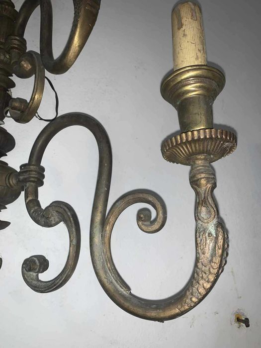 Aplice de perete din bronz cu zece brate in stil baroc