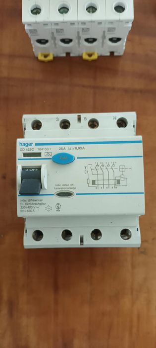 Schneider 63 A,Diferential Hager4P 25A,contactori modulari 2P 20 Amper