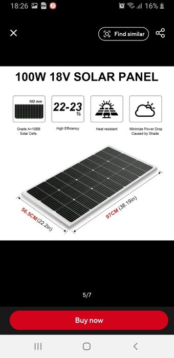 Panou solar Dokio 100W 18V rigid cu tempering glass
Greutate 1.1kg
Pro