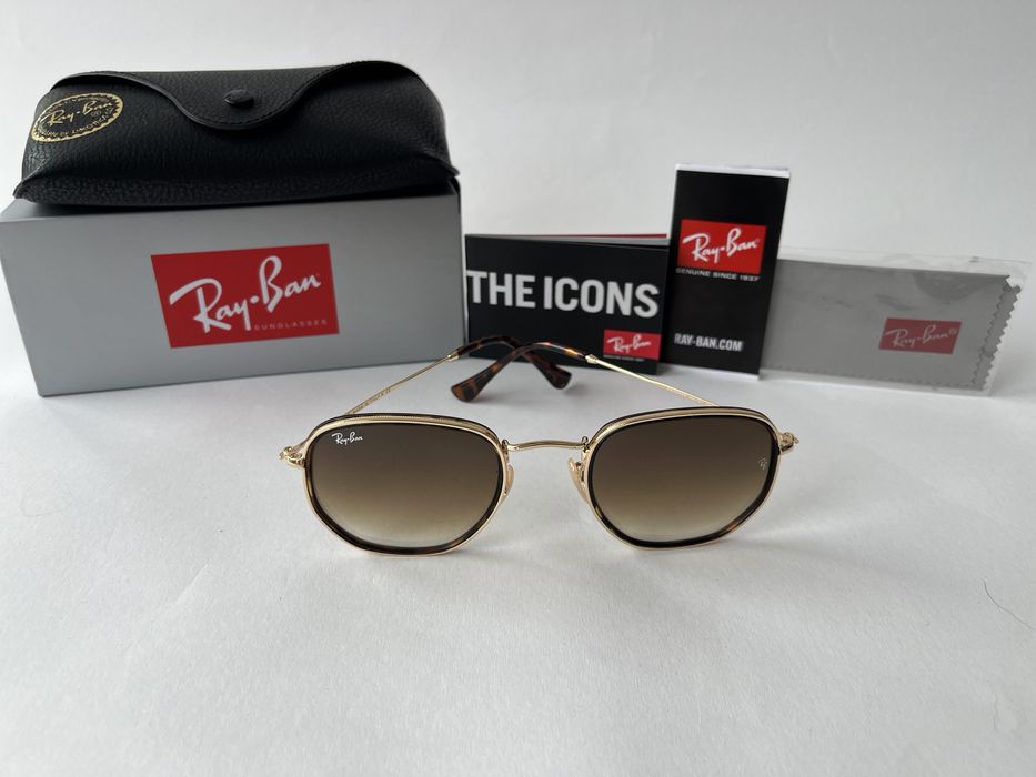 Ochelari de soare Ray Ban 3548M Hexagon Noi