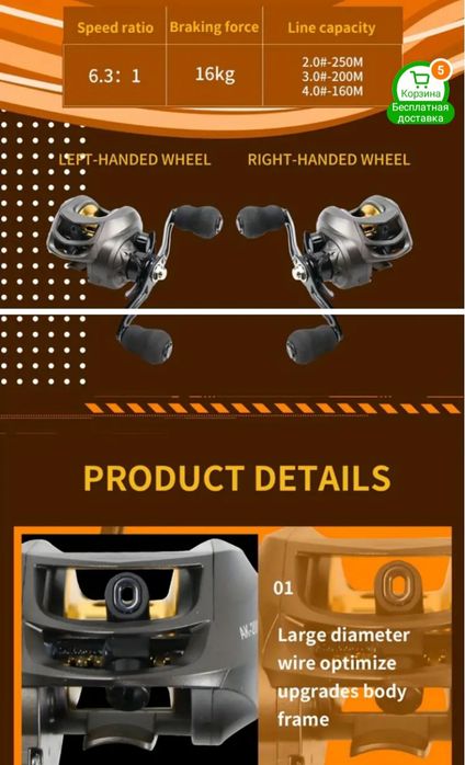 Катушка мультипликатррная