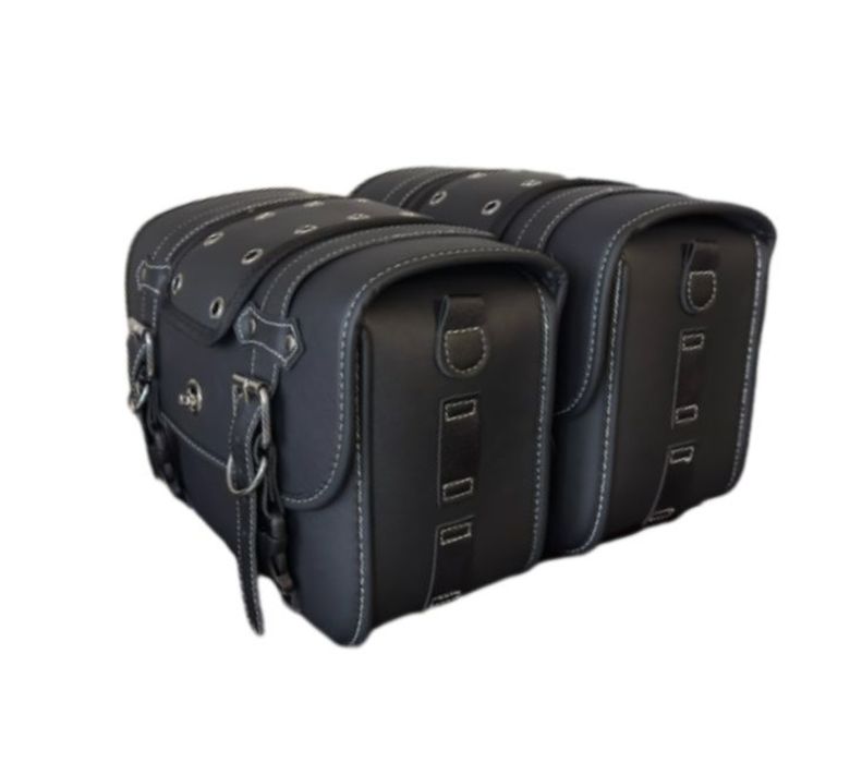 Дисаги за мотоциклет, странични раници за мотор, кожа, 30см, 2бр