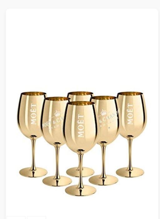 Moet&Chandon Gold Ice Imperial стъклени чаши златни 6 бр