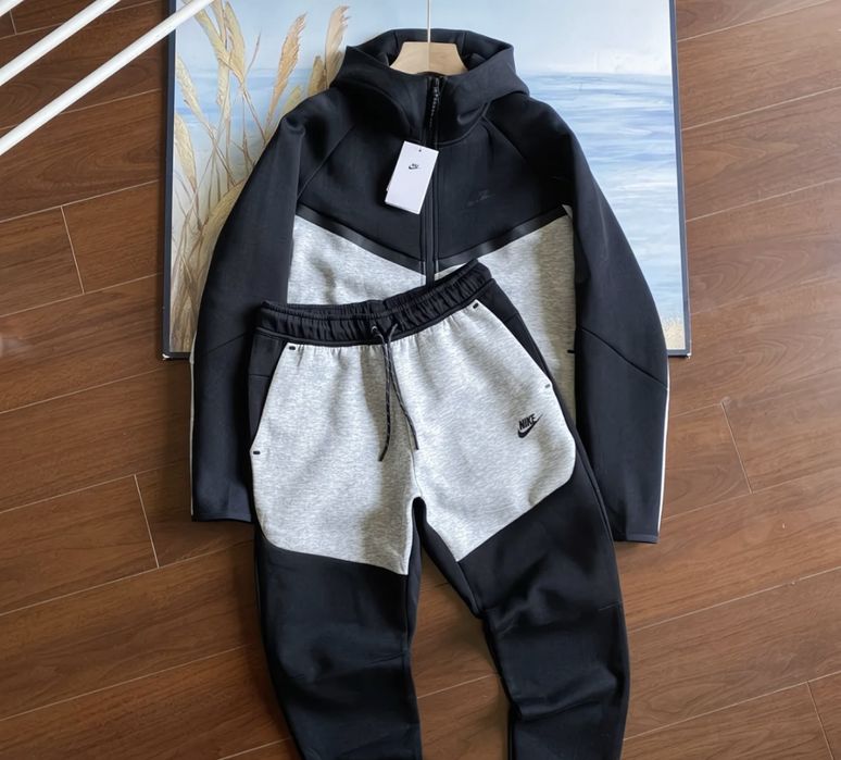 Nike tech fleece серый