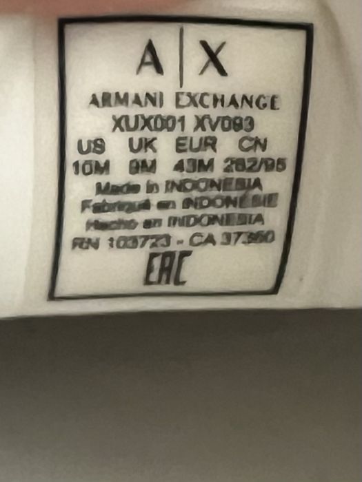 Сникърси A|X Armani Exchange 44 черни кожа