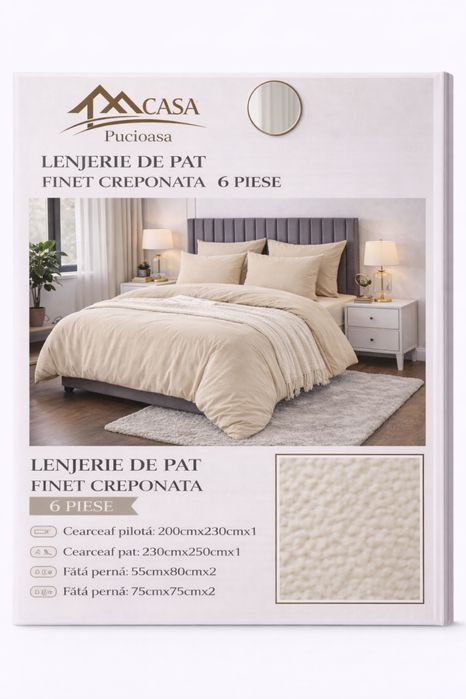Lenejerie de pat 6 piese