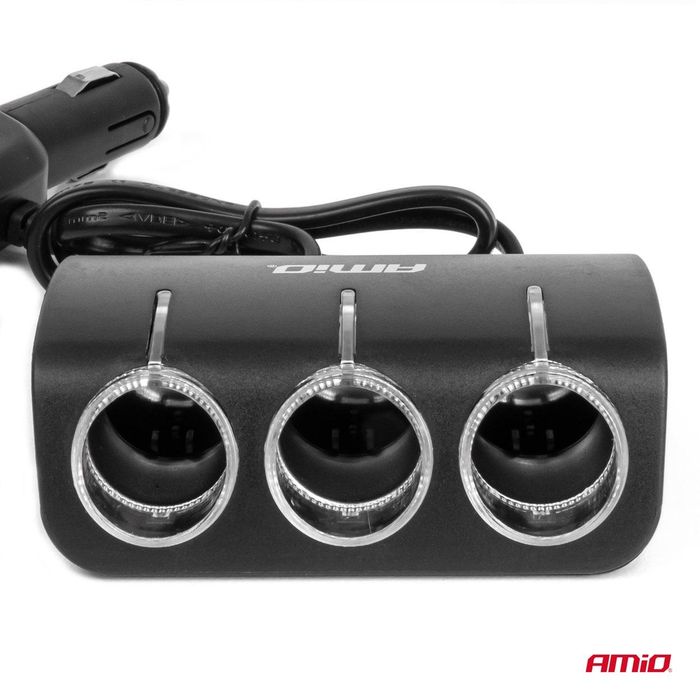 разклонител за запалка с зарядно устройство и осветление 12v 24v ...