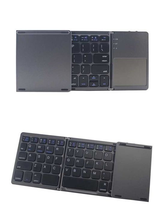 Wirelss rechargeable mini touch bluetooth foldable keyboard for ipad
