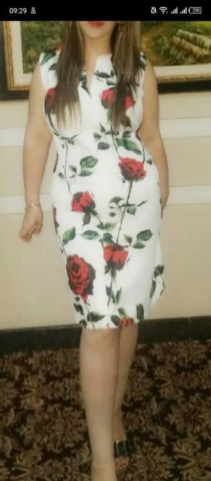 Белое короткое платье