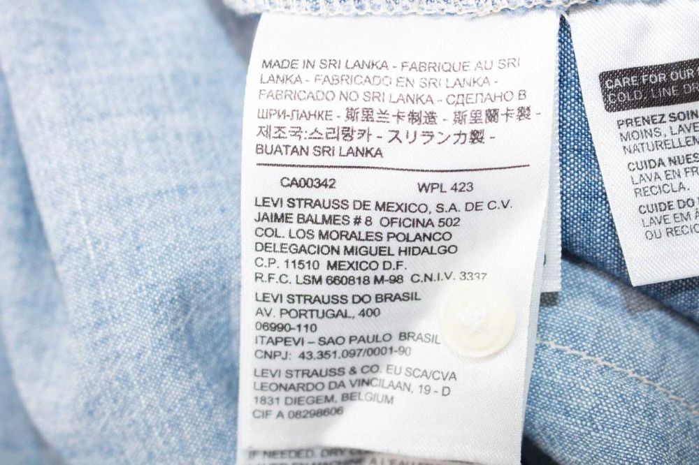 Levi's дамска дънкена рокля от тънък деним сукман с колан S