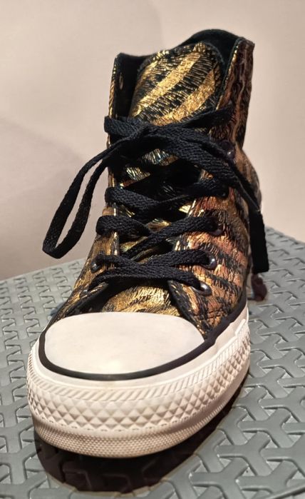 Converse Chuck Taylor All Star Animal Print Gold Shoes