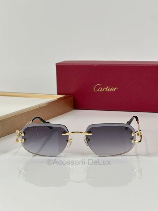 Ochelari de Soare Cartier Premiere  CT0468S Noi Full Box Verificare Colet  Gold