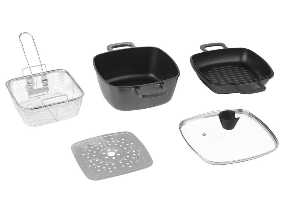 Vând set oală de gătit multifuncțional 5 în 1 nou sigilat