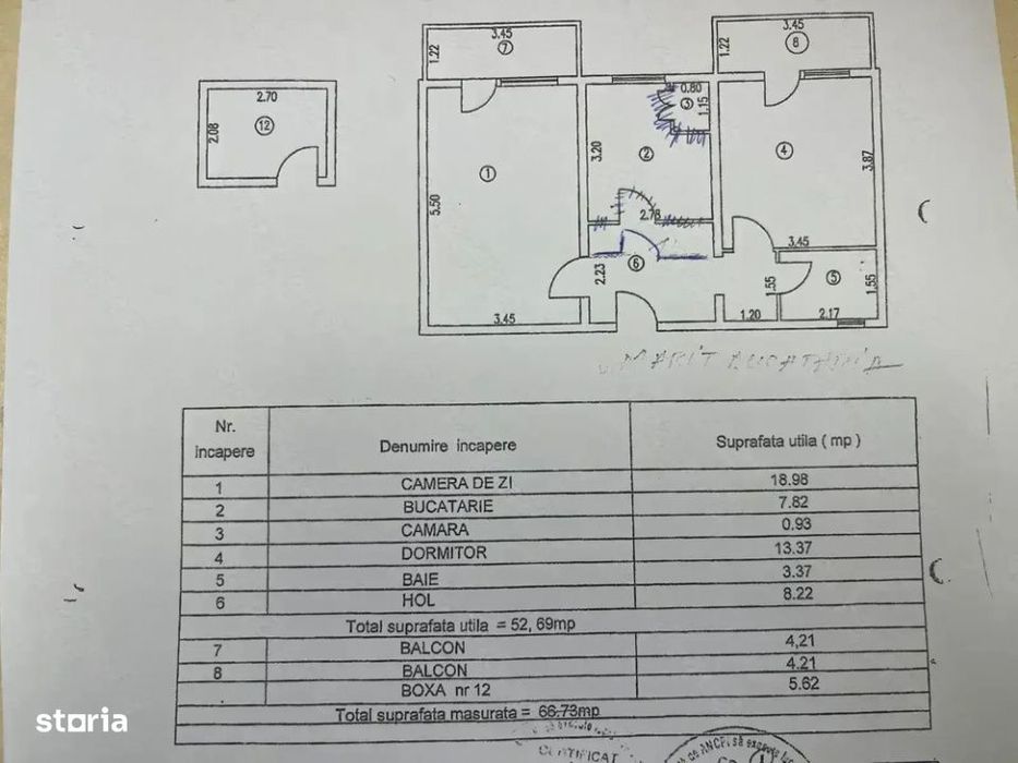 Ultracentral-2 Camere Decomandat  ,Centrala Gaz, Etaj 2