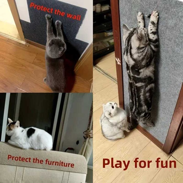 Самозалепваща се драскалка за котки, подходяща за дивани, мека мебел