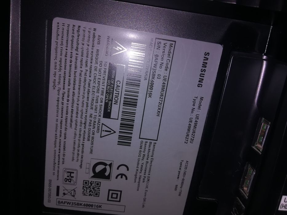 Телевизор samsung 49 incha извит на части