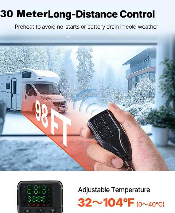 Webasto Diesel 8kW Aeroterma Diesel 12 V 24 V cu Telecomanda Încalzit