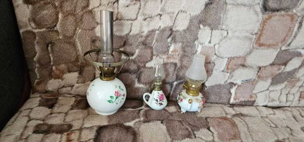 set 3 lampi decor functionale cu gaz/gas