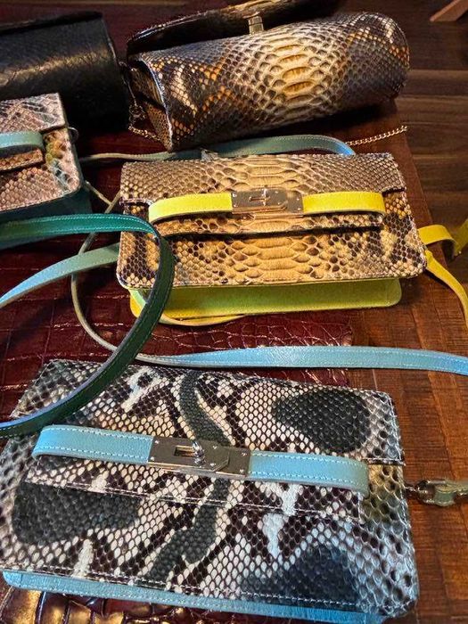 Posete dama  din piele exotica de piton