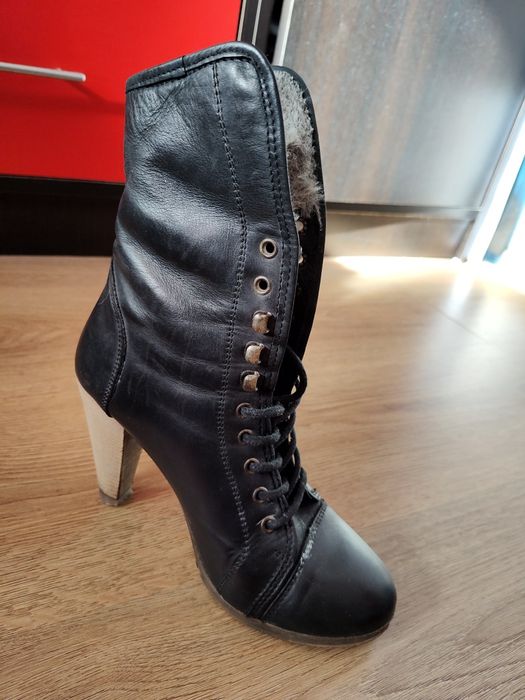 Botine piele naturala Benvenuti, marimea 37