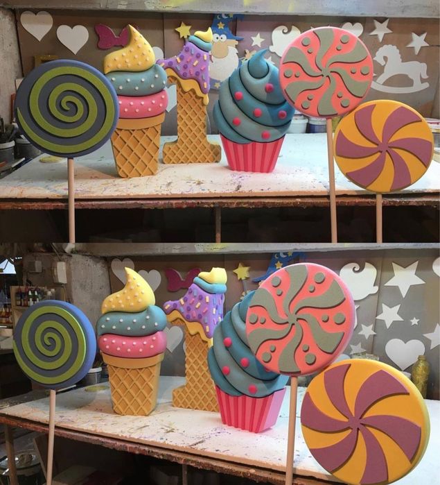 Праздничные детали из пенопласта