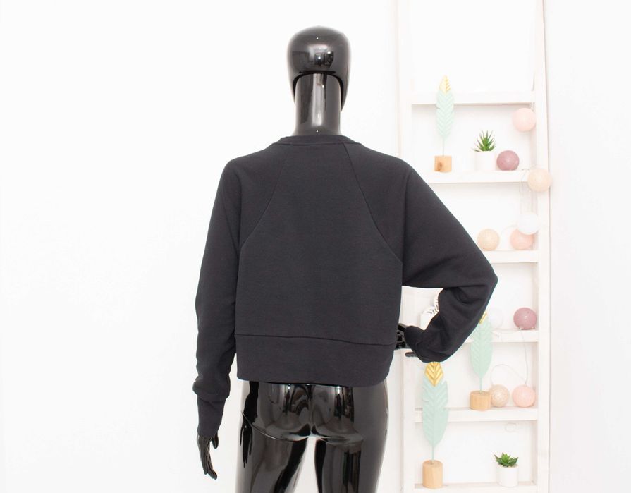 Nike оригинален дамски суичър черен пуловер с релефно лого S