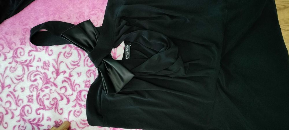 Официална/парти къса черна рокля