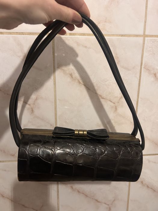 Geanta vintage piele de crocodil