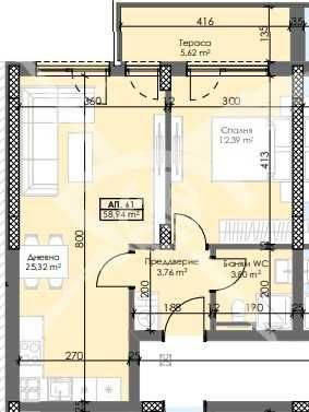 Двустаен апартамент Тракия 552-20674