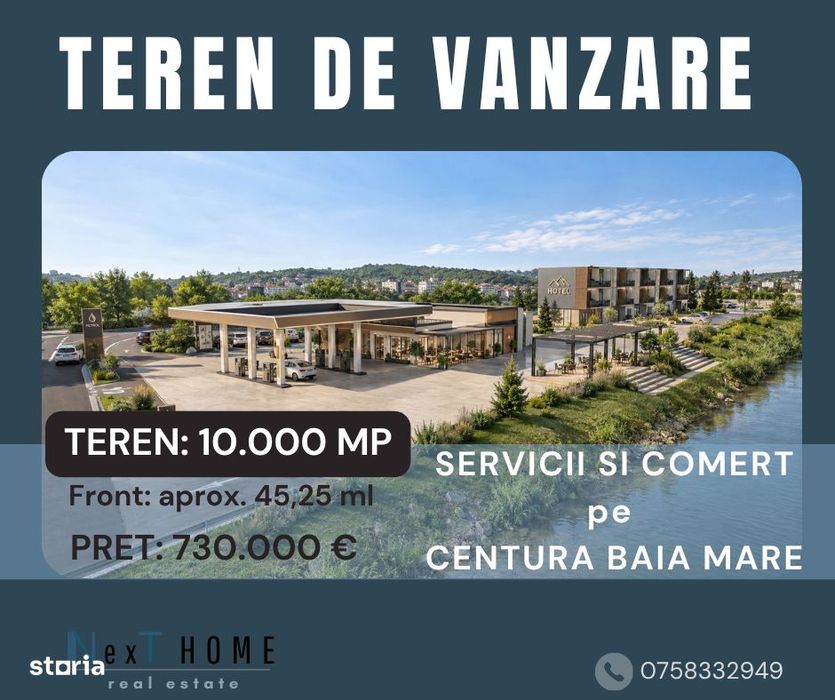 Teren intravilan 10.000 mp - Baia Mare | Dezvoltare comercială