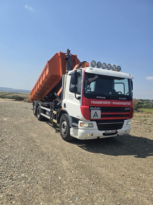 DAF  Abrollkipper cu macara basculabil