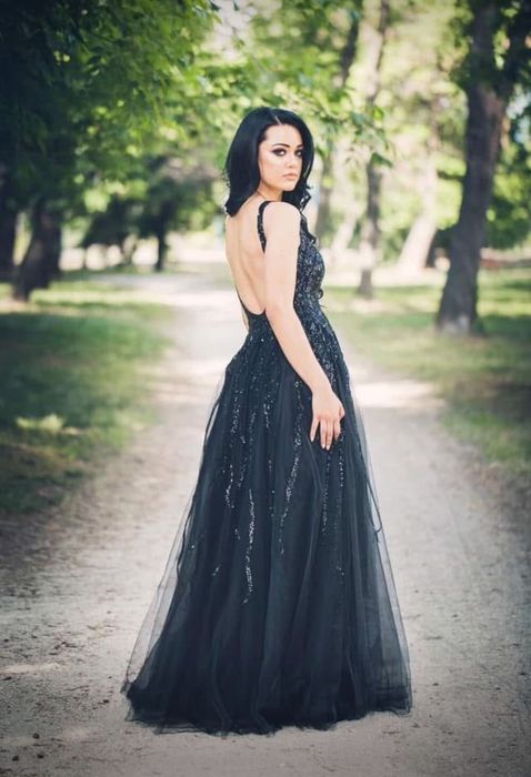 Черна бална рокля, размер XS/S