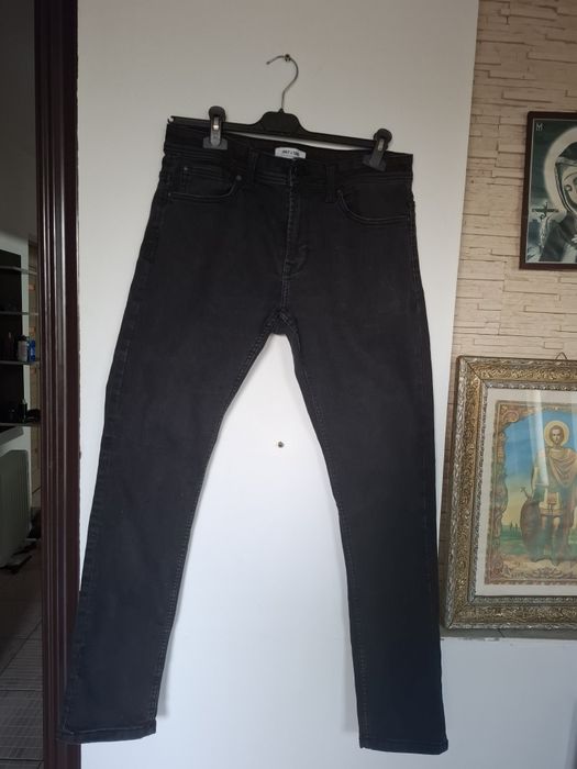 Blugi baieti  negri  , material blug  elastic