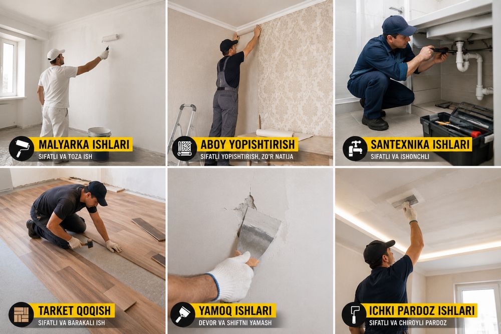 Barcha ta’mirlash ishlari bir joyda